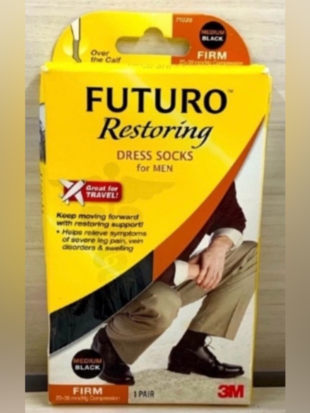 Futuro Restoring Dress Socks for Men — Black